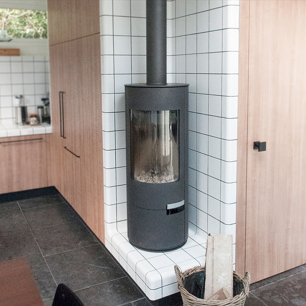 kitchen in garden shed  threedimensional tiles