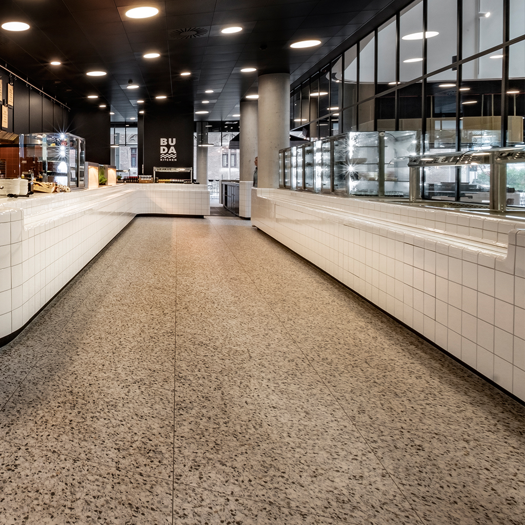 design restaurant / bar with rounded 3d tiles 